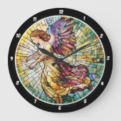 Heavenly Grace Time Glas in lood Angel Wall Grote Klok (Voorkant)