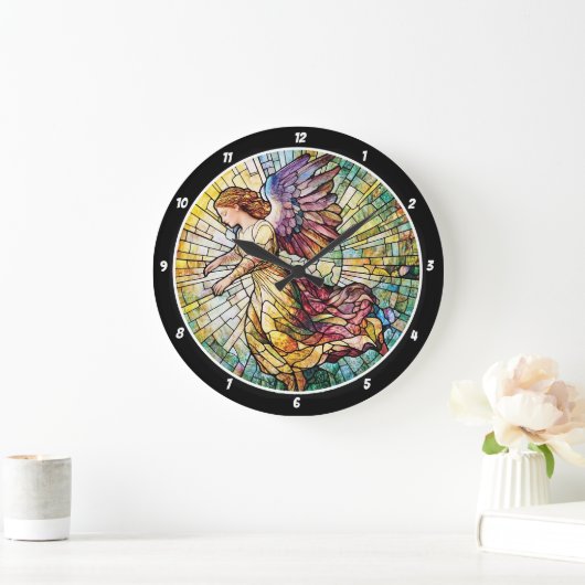 Heavenly Grace Time Glas in lood Angel Wall Grote Klok (Huis)
