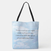 "Heavenly Guardian" Canvas tas (groot) (Achterkant)