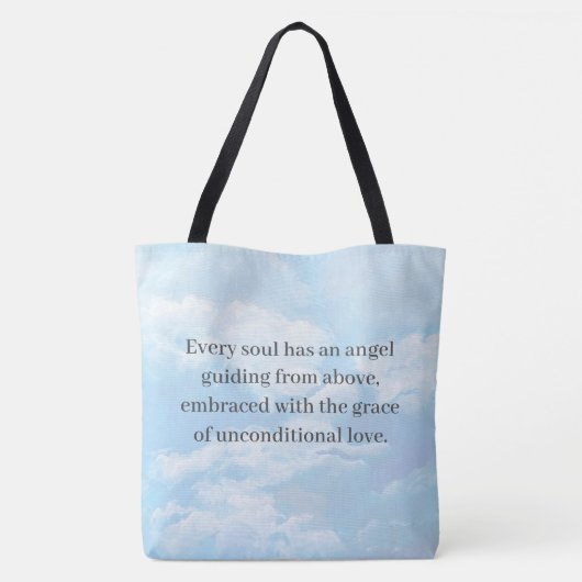 "Heavenly Guardian" Canvas tas (groot) (Achterkant)
