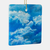 "Heavenly Guardian" gepersonaliseerd herdenkingsmo Keramisch Ornament (Rechts)