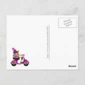 Heavenly Handbags met kerstMode Zebra Paars Briefkaart (Achterkant)