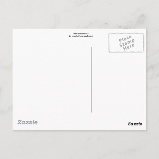 Heavenly Hawaii Briefkaart (Achterkant)