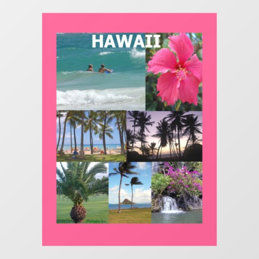Heavenly Hawaii Raamsticker (Vel)