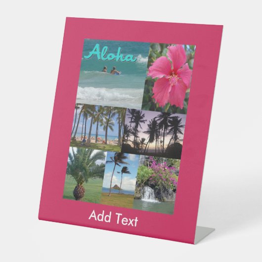 Heavenly Hawaii Reclamebord Met Voetstuk (Voorkant)