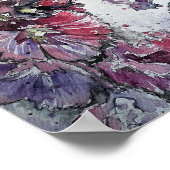 Heavenly Hollyhocks Waterverf Painting Print (Hoek)