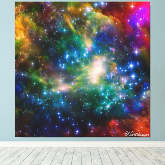 Heavenly Horizons Fantasy Sky Art Wall Art Canvas Afdruk (Insitu (Houten vloer))