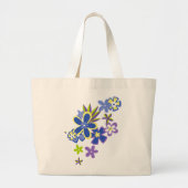 Heavenly Hula Bloemen Strandtas Grote Tote Bag (Voorkant)