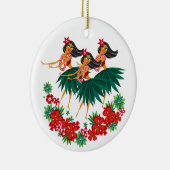 Heavenly Hula Holiday Hawaiian Hula Girls Keramisch Ornament (Rechts)