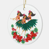 Heavenly Hula Holiday Hawaiian Hula Girls Keramisch Ornament (Links)