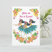 Heavenly Hula Luau & BBQ Uitnodigingen (Staand voorkant)