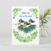 Heavenly Hula Luau & BBQ Uitnodigingen (Staand voorkant)