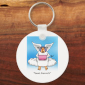 Heavenly Humor Angel Computer Cartoon Gift! Sleutelhanger (Voorkant)