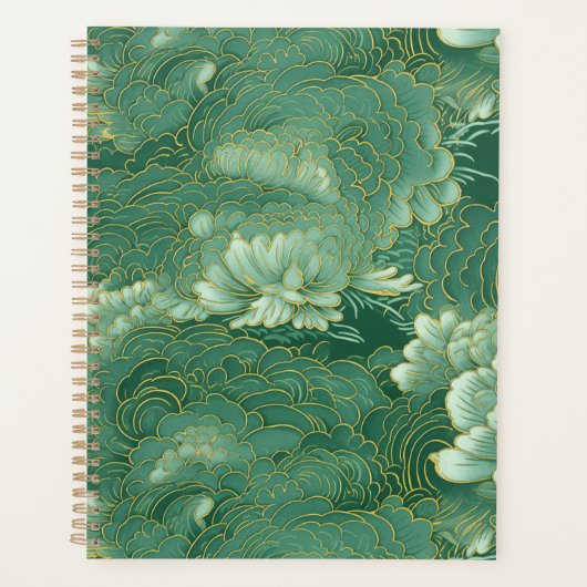 Heavenly Jade Chiyogami Planner (Voorkant)