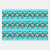 Heavenly KerstAngels Pattern Inpakpapier Vel (Voorkant 3)