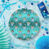 Heavenly KerstAngels Pattern Papieren Bordje (Feest)