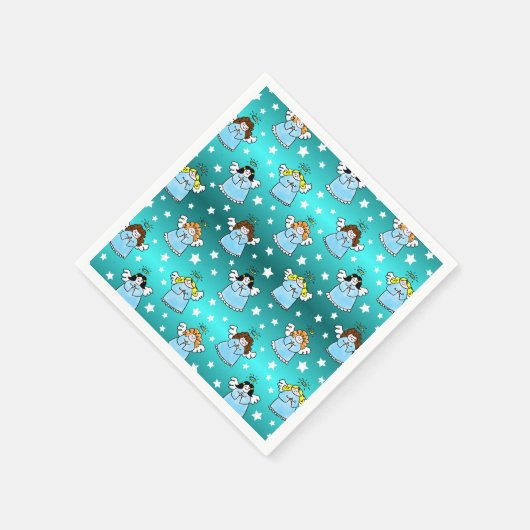 Heavenly KerstAngels Pattern Servet (Hoek)