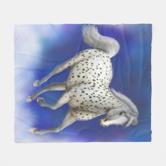 Heavenly Leopard Appaloosa Fleece Blanket (Voorkant (Horizontaal))