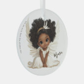 Heavenly Light: Angelic Child in Golden Grace Glas Ornament (Voorkant Rechts)