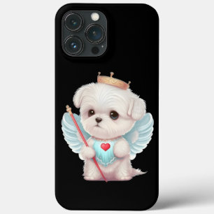Heavenly Love: Cute Angel Maltese Dog Puppy Case-Mate iPhone Case