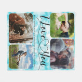 Heavenly Love Photo collage Jubileum Valentijn Fleece Deken (Voorkant (Horizontaal))