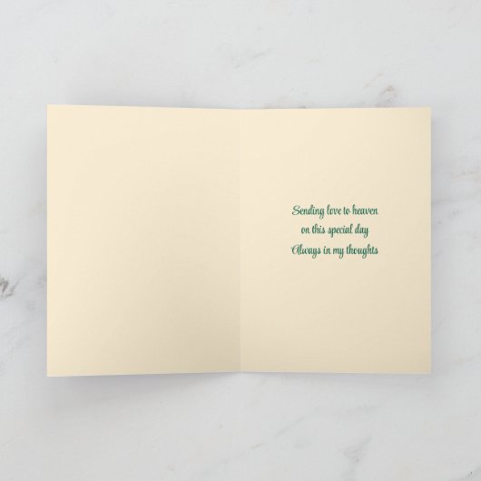 Heavenly Moederdag Red Roses Gold Butterfly Kaart (Binnen)