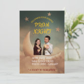 Heavenly Moon Star Dance Prom Night Formal Kaart (Staand voorkant)
