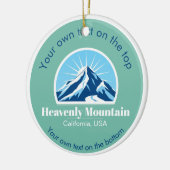 Heavenly Mountain California ski vakantie medaille Keramisch Ornament (Links)