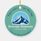 Heavenly Mountain California ski vakantie medaille Keramisch Ornament (Achterkant)