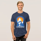 Heavenly Mountain Ski Retro T-shirt (Voorkant volledig)