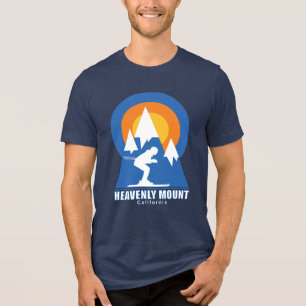 Heavenly Mountain Ski Retro T-shirt