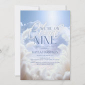 Heavenly On Cloud Nine 9 Pampas Baby shower Kaart (Voorkant)