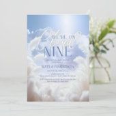 Heavenly On Cloud Nine 9 Pampas Baby shower Kaart (Staand voorkant)