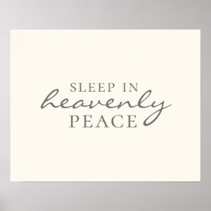 Heavenly Peace Kerstfeestay Typografie Poster