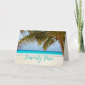 Heavenly Peace Palm Tree Beachside kerst Feestdagen Kaart (Voorkant)