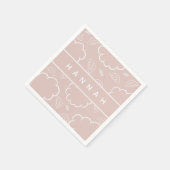 Heavenly Personalized Angel Halo Cloud  Pink   Servet (Hoek)