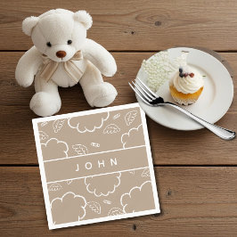  Heavenly Personalized Name Angel Cloud Beige   Servet