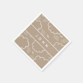  Heavenly Personalized Name Angel Cloud Beige   Servet (Hoek)