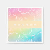  Heavenly Personalized Name Halo Cloud Rainbow   Servet (Voorkant)