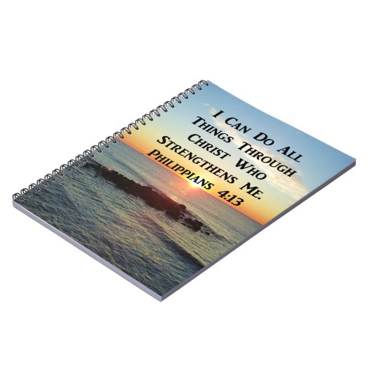 HEAVENLY PHILIPPIANS 4:13 SCRIPTURE DESIGN NOTITIEBOEK (Linkerzijde)
