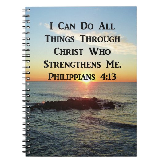 HEAVENLY PHILIPPIANS 4:13 SCRIPTURE DESIGN NOTITIEBOEK (Voorkant)