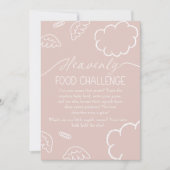 Heavenly Pink  Baby Food Challenge Game Sign Kaart (Voorkant)