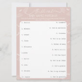 Heavenly Pink Biblical Baby Names Match-Up   Kaart (Voorkant)