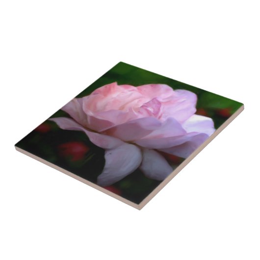 Heavenly Pink Floral Art Tegeltje (Zijkant)