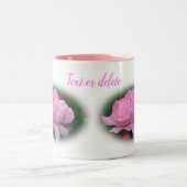 Heavenly Pink Rose Flower, gepersonaliseerd Tweekleurige Koffiemok (Center)