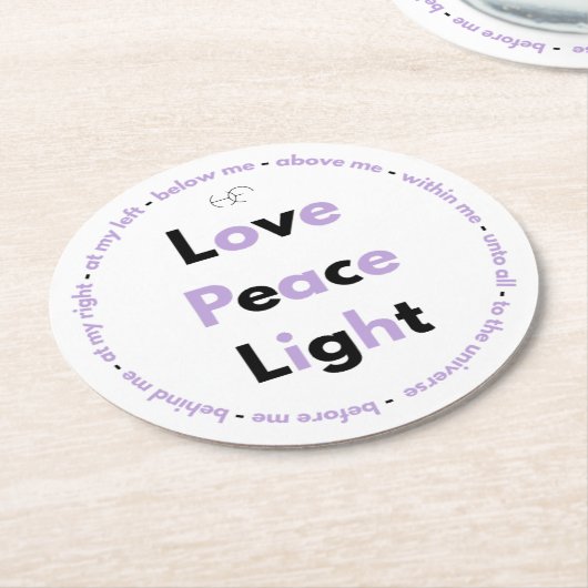 Heavenly prayer Posavasos Ronde Kartonnen Onderzetter (Gebogen)