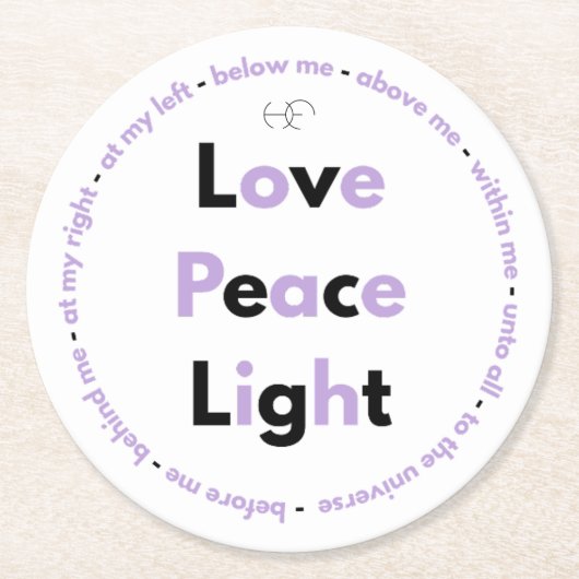 Heavenly prayer Posavasos Ronde Kartonnen Onderzetter (Voorkant)