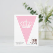 Heavenly Princess Crown 2 Bunting Banner Briefkaart (Staand voorkant)