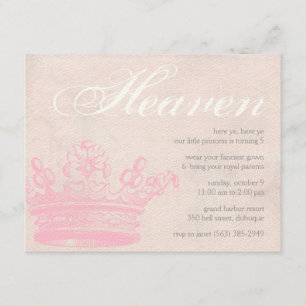Heavenly Princess Invitations Kaart