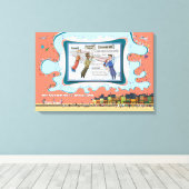 Heavenly Reds | Absurd Wordplay Humor 24x16 Canvas Afdruk (Insitu (Houten vloer))